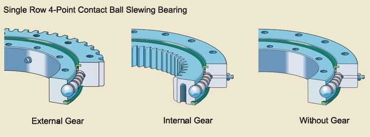 014.30.500 602mm Single Row 4 Points Contact Ball Slewing Bearing with Internal Gear