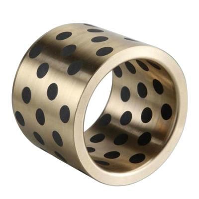 Centrifugal Casting Cuzn25al5 Bronze Self Lubrication Bushing with Graphite Plug Custome Size