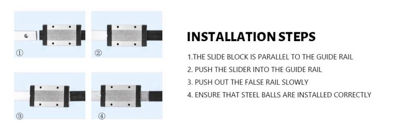 Precise and Smooth Stainless Steel Corrosion Resistant Lengthen Miniature Linear Guide Slider Mgn12h