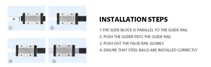 Stainless Steel Miniature Linear Guide Slider with Small Friction Coefficient and Stable Heat Resistance Mgn15c