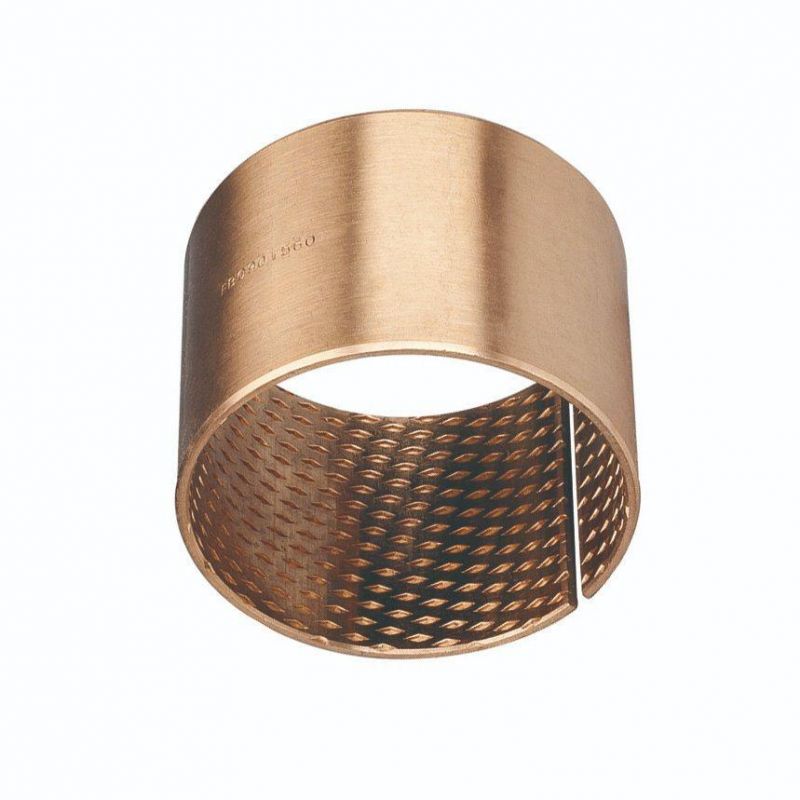 FB090 CuSn8 Wrapped Sliding Bearings Bronze Plain Oilless Bushing with Diamond Oil Sockets for Forest and Agriculture Machine.