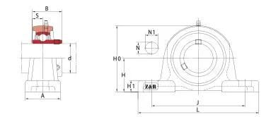 Pillow Block Bearing, Insert Bearing (UCFX05E-16) Fyh Type