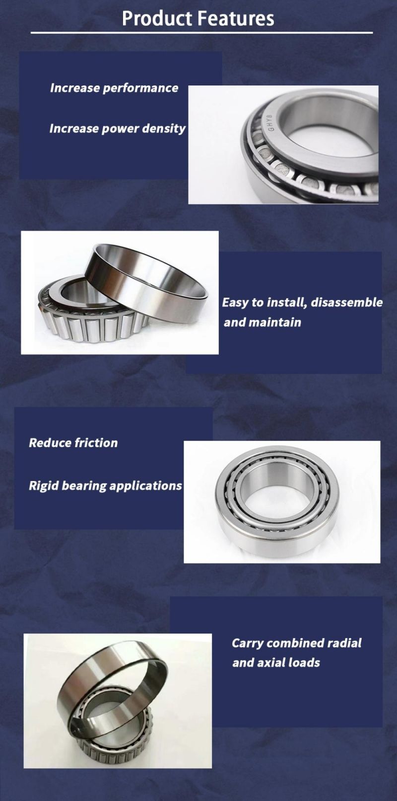 Foundry Rigid Bearing Applications 30203 Spare Parts Taper/Tapered Roller Bearing