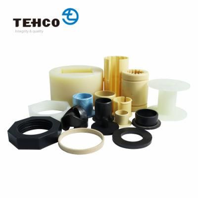 Custom PA6 Nylon Sleeve or Flanged Shaft Washer Plastic Bushing Custom Material POM/PTFE/PP and Color of Excellent Performance.