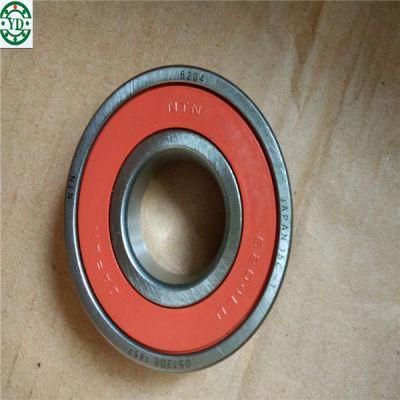 6204llu NTN Japan Red Rubber Seal Deep Groove Ball Bearing 20*47*14mm