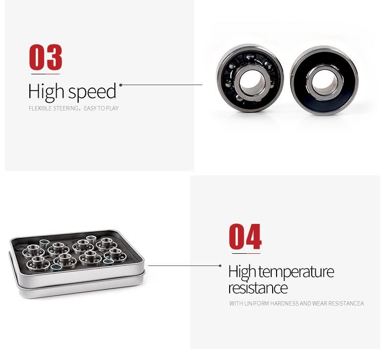 High Speed Integration Deep Groove Ball Custom 608 ABEC 11 Skateboard Bearings