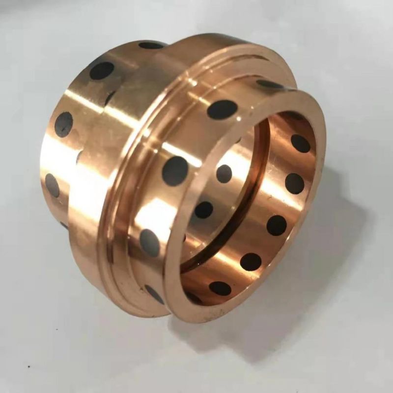 JDB 8MM Hole Sliding Oilless Linear Bearing Self Lubricant Bush Solid Graphite Copper Sleeve Bronze Inlaid Bushing For Excavator