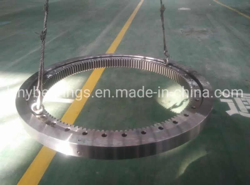 Three Row Cylindrical Roller Turntable Bearing Internal Gearing Swing Bearing Crane Geared Slewing Ring Bearing