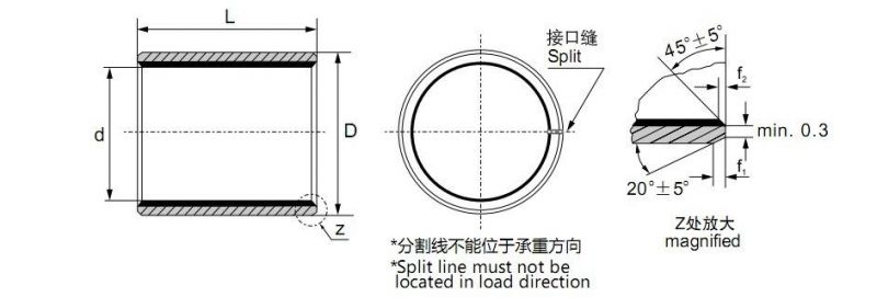 Du Dx Tin Platting Metal-Polymer Composite Oilless Bushing Custom Made Bearing Bush Bronze Bushing Oilless Bearing