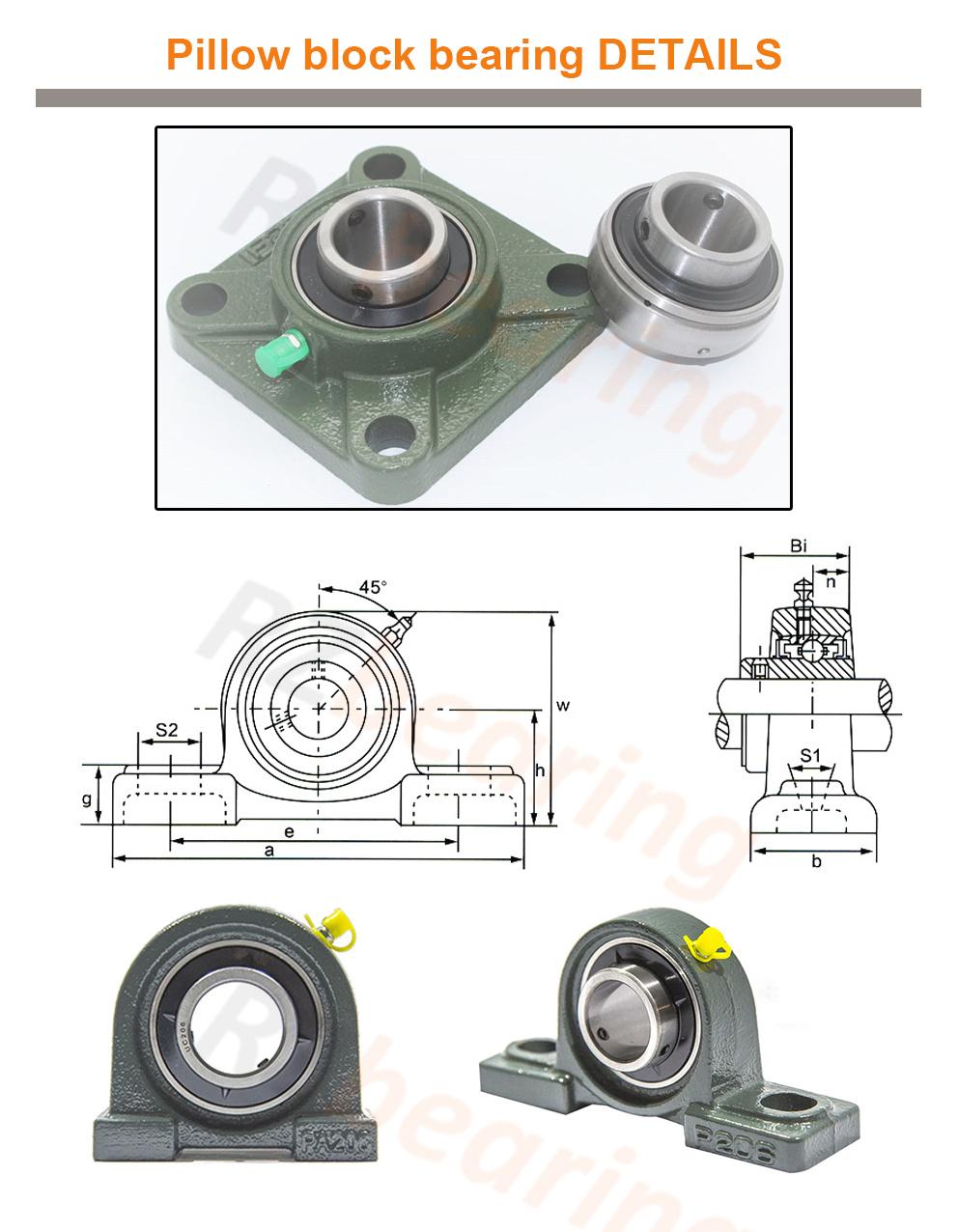 Bearings Spherical Roller Bearing Pillow Block Bearing UCP313 with Cast Iron Housing Unit for Woodworking Machinery