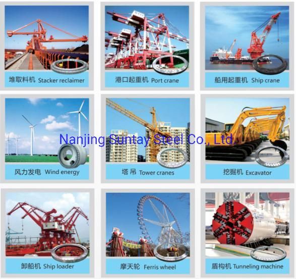 Small Tower Crane Slewing Ring Bearing, Trailer Ball Bearing Turntable Slewing Ring 014.30.560