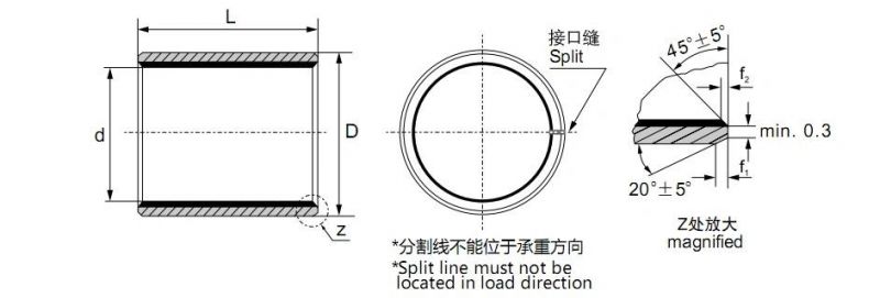 Sf-1p Metal-Polymer Composite Oilless Slide Bearing Bush Bronze Bushing Oilless Bearing