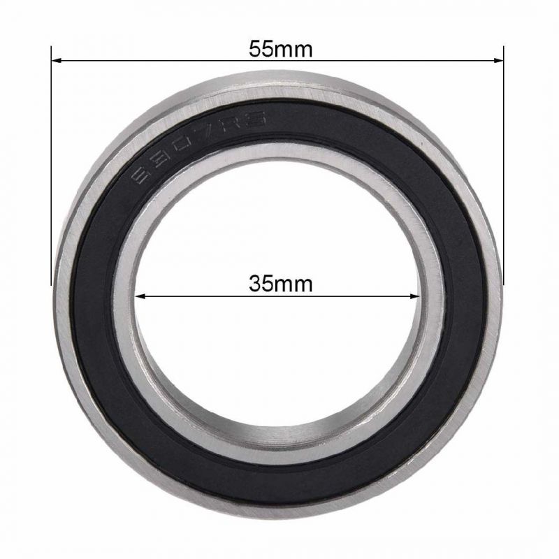 6907RS Deep Groove Ball Bearing Single Sealed 35mm X 55mm X 10mm Chrome Steel Bearing