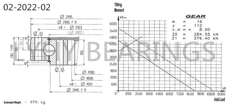 02-2022-02 Arial Platform Swing Bearing Slewing Ring Bearing Turntables