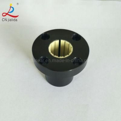 3D Printer Polymer Bushing Closed Anodized Aluminum Adapter Round Flange Plastic Linear Bearing (FJUM-01-10-12-16-20-25-30-40-50)