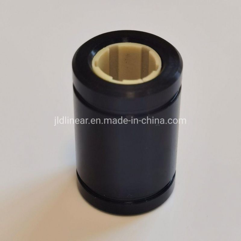 Plastic Linear Bearing Lm10luu Lm12luu Lm20luu Lm25luu Lm30luu Lm40luu Lm50luu with Anodized Aluminum Adapter