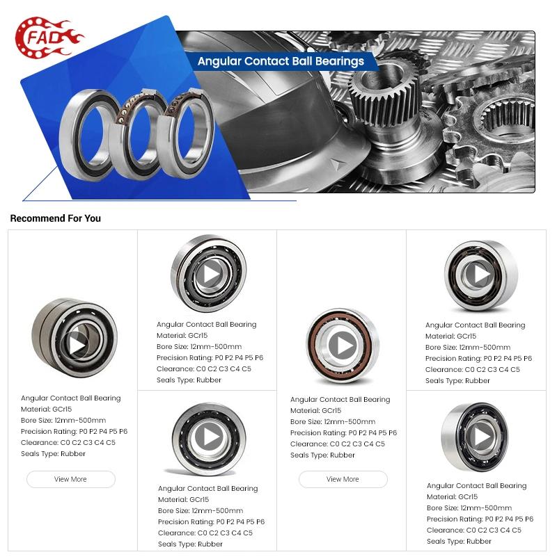 Xinhuo Bearing China Angular Contact Ball Bearing Factory Custom Auto Bearing Gcr15 Double Row Angular Contact Ball Bearing