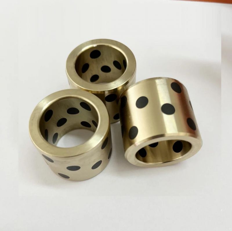 JDB 8MM Hole Sliding Oilless Linear Bearing Self Lubricant Bush Solid Graphite Copper Sleeve Bronze Inlaid Bushing For Excavator