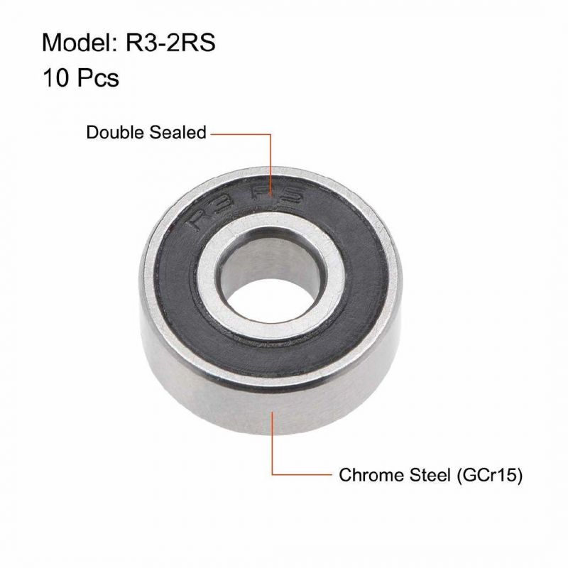 R3-2RS Ball Bearing 3/16"X1/2"X10/51" Double Sealed Chrome Steel P6