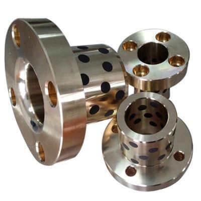 Oilless Flange Bronze Bushing with Solid Lubricating Custom Made