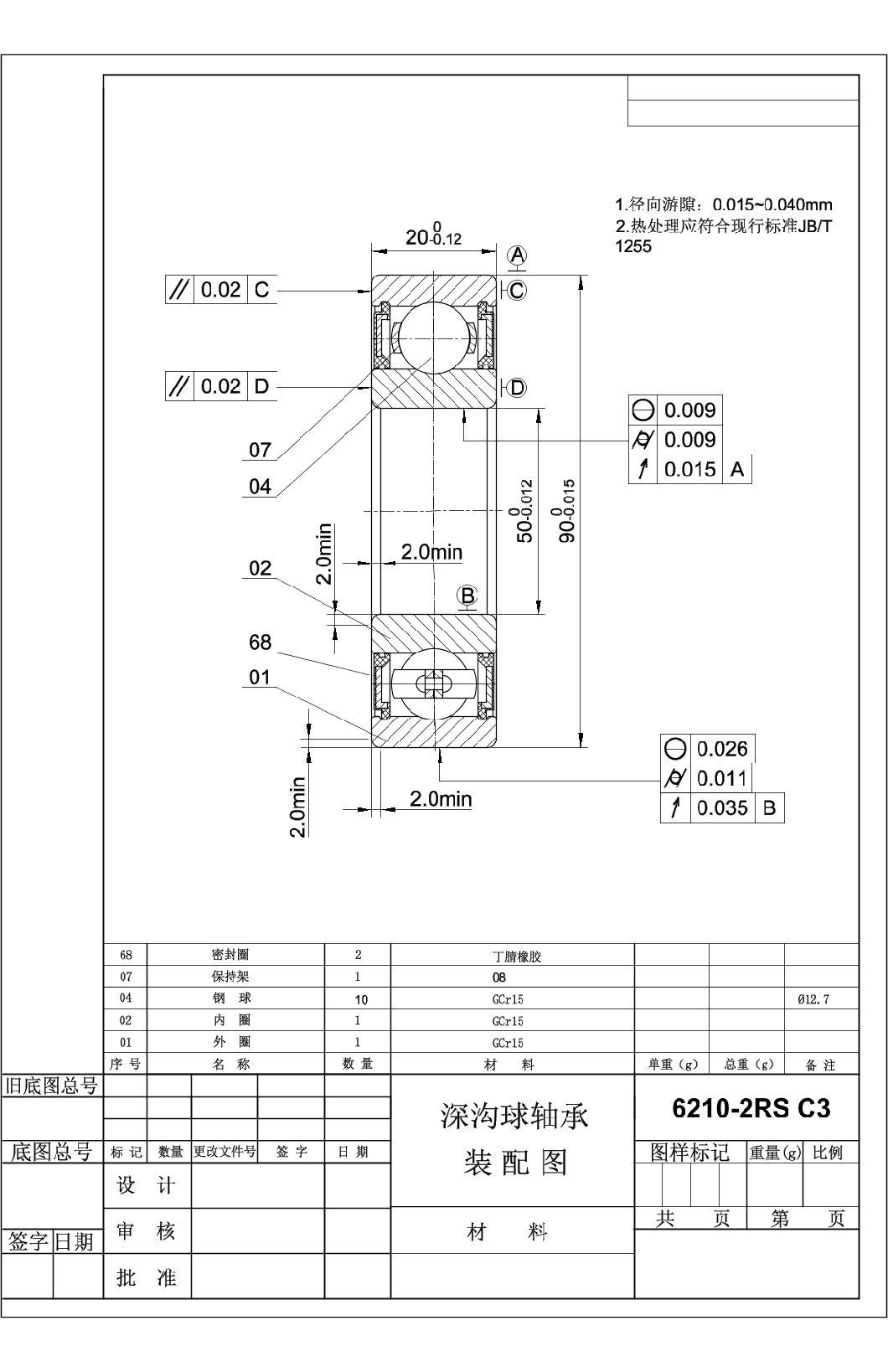 Deep Groove Ball Bearings/Ball Bearing/Ball 6204 Bearings for Motor Parts Motorcycle Spare Part