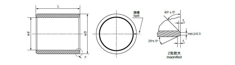 Fb090 Fb092 Bronze Wrapped Oilless Slide Bearing Bush Bronze Bushing Oilless Bearing