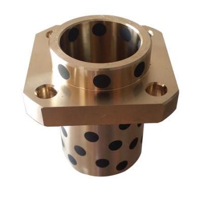 Cuzn25al5 Flange Oilless Bronze Bushing with Solid Lubricating