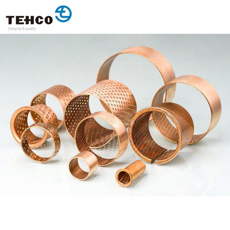 Chinese factory supply Customzied wrapped Bronze bearing bushing with diamond oil socket