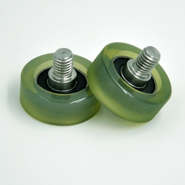 Polyurethane Pulley PU Rubber Coated Bearing No Noise Door and Window 624 625 693 685 626 608 Soft PU Roller Bearing
