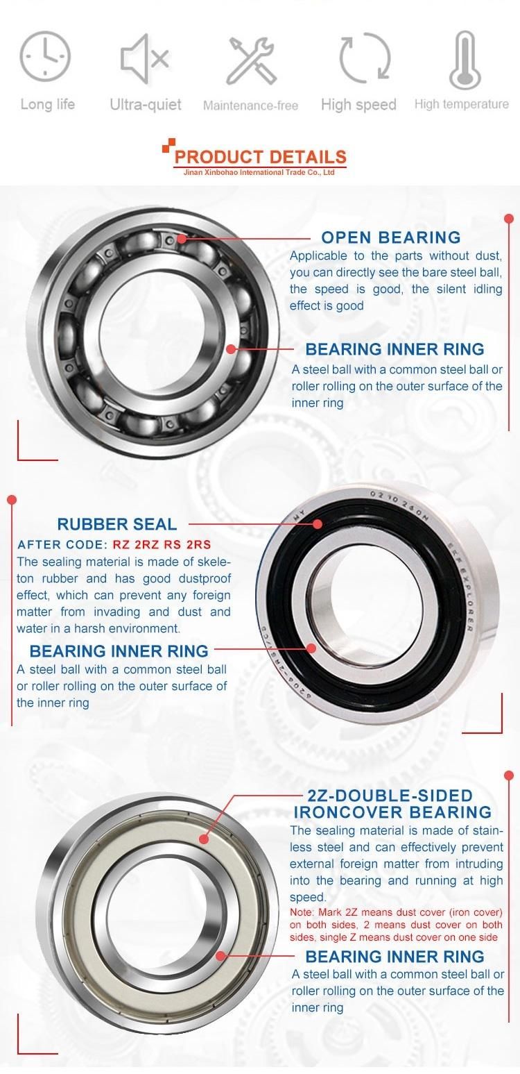 Original Deep Groove Ball Bearing 6002 6003 6004 6005 6008 6301 6302 6304 6305 6308 6000 6200 6300 Zz 2RS 2rsh Series Bearing for NTN NSK NACHI Timken Koyo