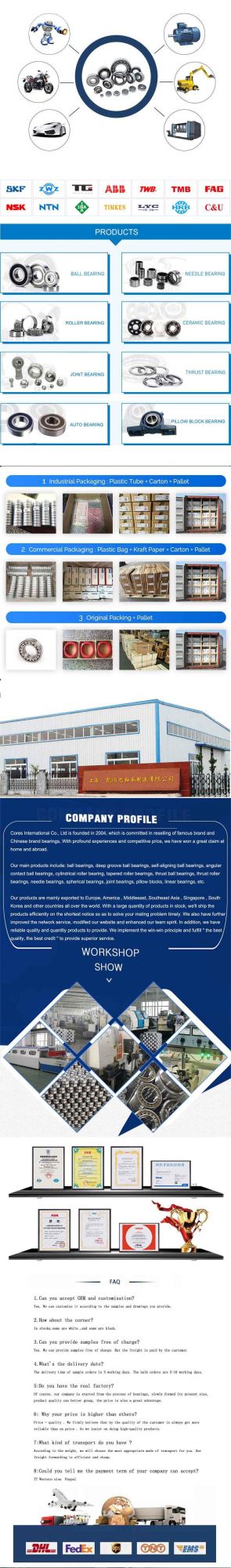Bearing 22315 Cc/W33 Self-Aligning Roller Bearing with High Precision and Low Price