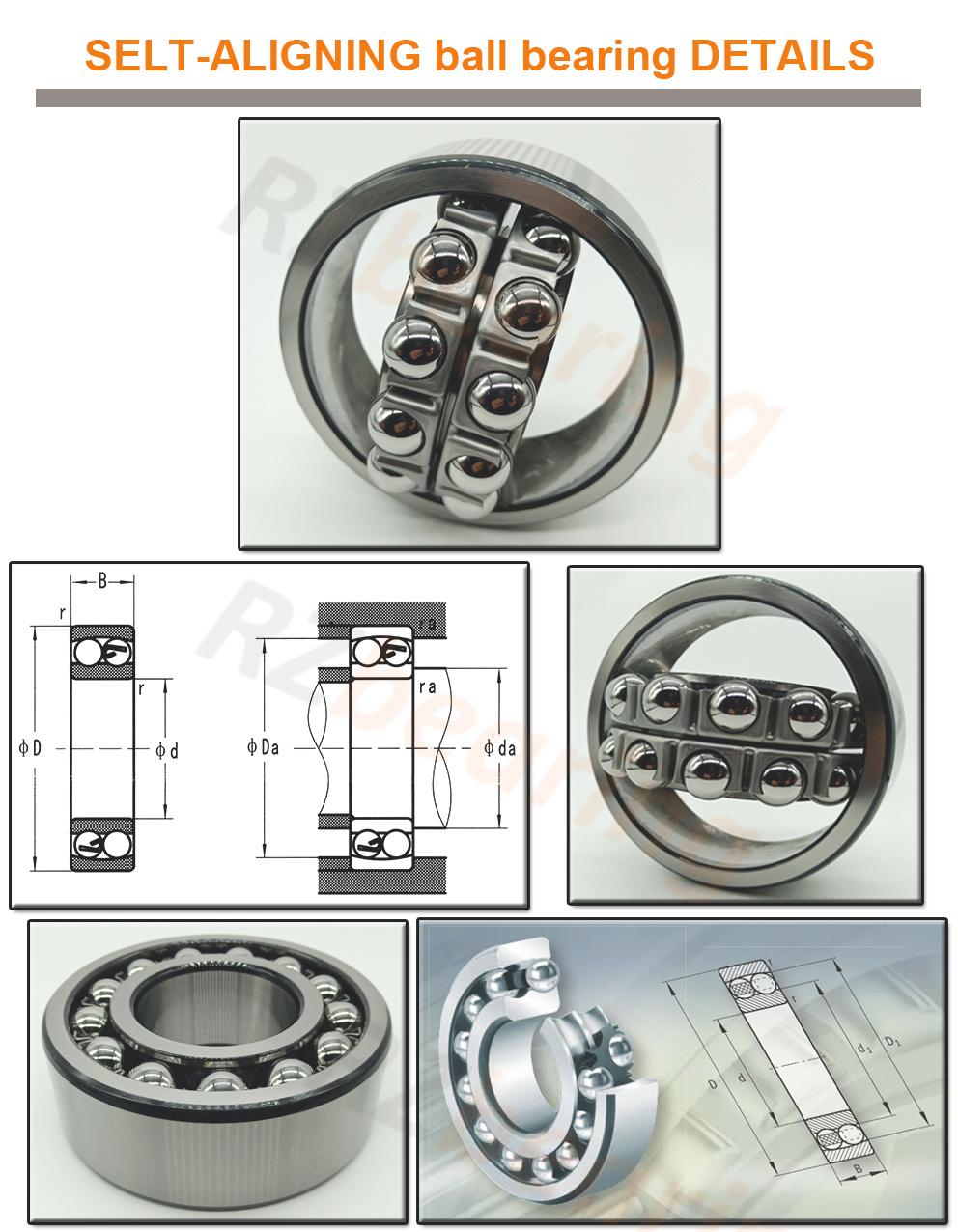 Bearing Self-Aligning Ball Bearings 1205 for Industrial Fans/Textile Processing Machines