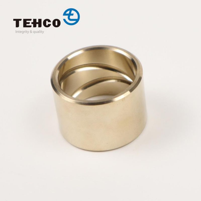 Custom Graphite Copper Sleeve Wear-Resistant High-Strength Sliding Bearing Brass Self-Lubricating CNC Machining Brass Bushing.