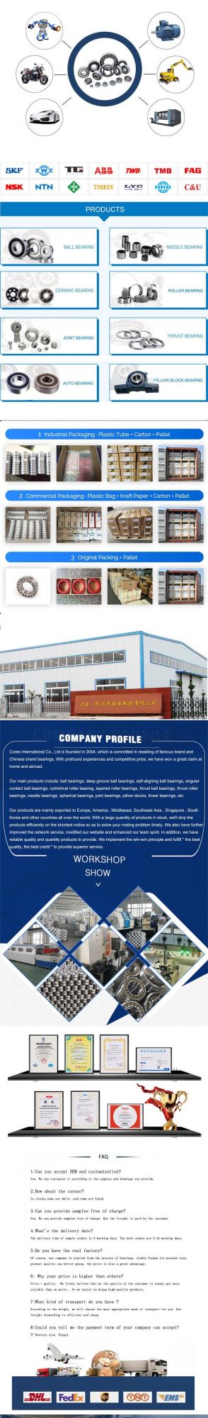 Professional High Technology Factory Manufacturing Needle Roller Bearings Needle Bearing Nukr/Cyr/Nast/Sce/HK/Axk/Nutr/Mr/Hf/Kr/Nks