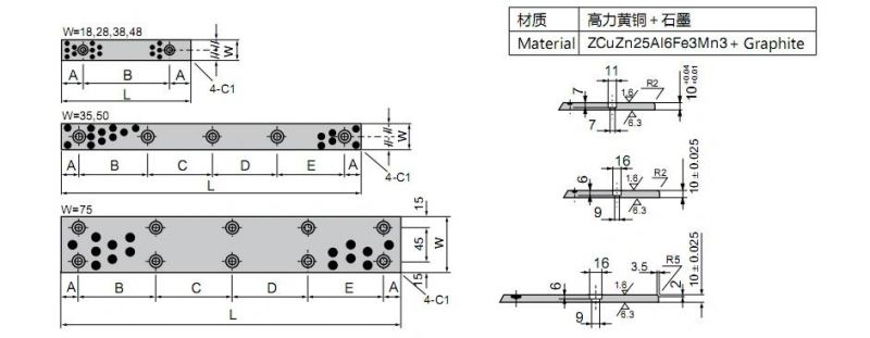 Bronze Plate with Graphite Plugs Oilless Bronze Bearing Bush Bronze Bushing Oilless Bearing
