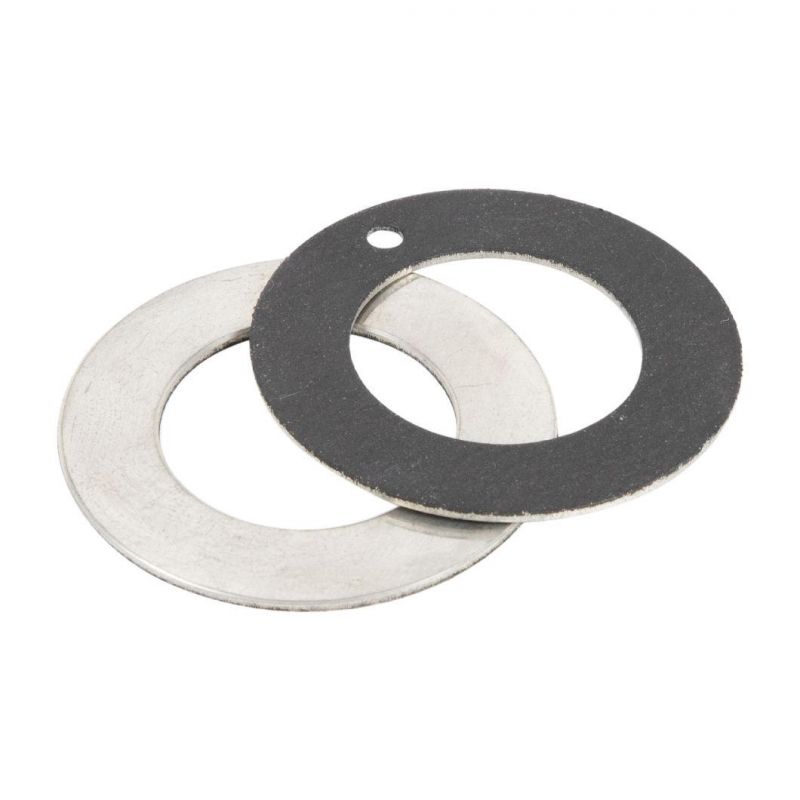 OEM Custom High Pressure Steel Gasket DU Plain Washer Made of Steel Base Bronze Powder and Black PTFE for Printing Machine.