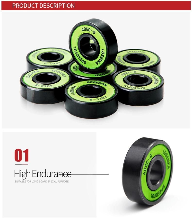 High Speed Hybrid Ceramic Ball Bearing 608 Custom Skateboard Ceramic Bearing 608 2RS