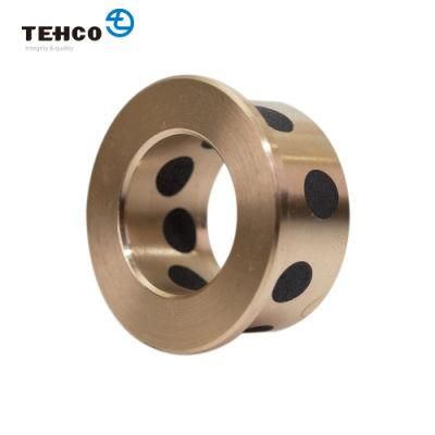 Consecutive Machine Graphite Bronze Solid Lubricating Bushing with CNC Machining of Low Tolerance with Excellent Performance.