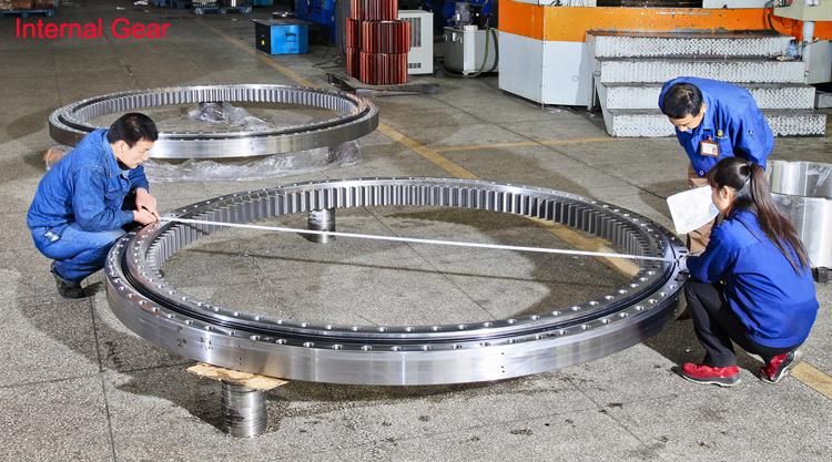 112.50.3550 3776mm Single Row Crossed Cylindrical Roller Slewing Bearing with External Gear