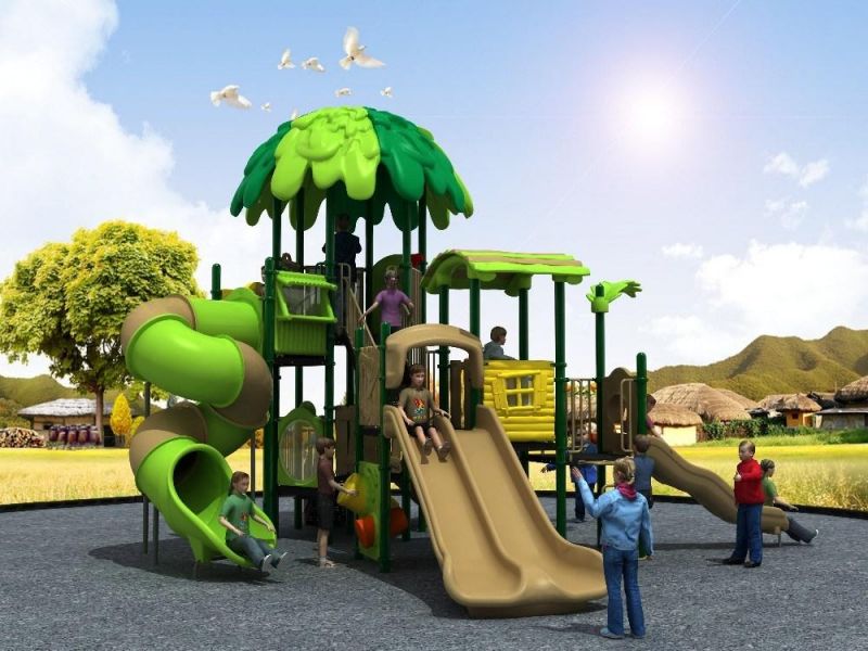 Children Slide Tree House Playground Outdoor Plastic Toys