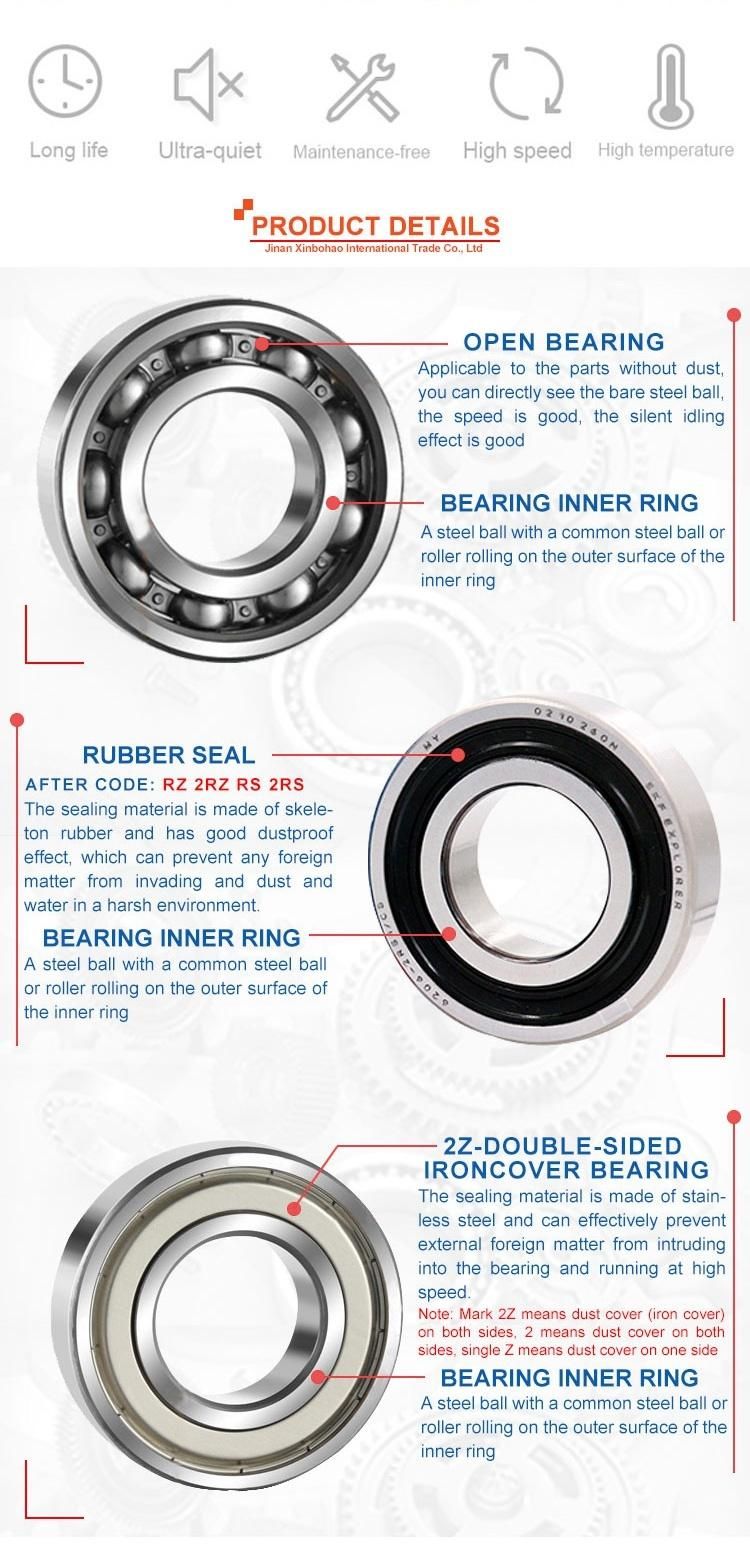 Good Quality Vehicles Parts 6212 6212z 6212RS 2RS Single Direction NACHI Deep Groove Ball Bearing