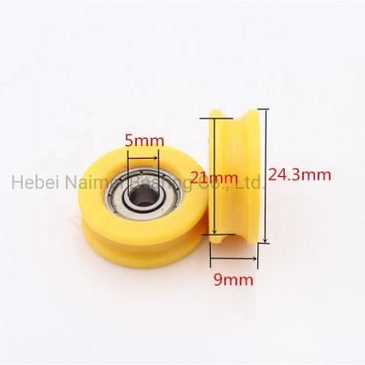PU POM Plastic Coated Ball Bearing 625 Zz 2RS Used in Aluminium Sliding Door Rollers Window Accessories Bearing Manufacturer U Groove