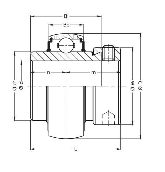 New Innovation Pillow Block Insert Ball Bearing/Mounted Sphercial Bearing Sb201-8
