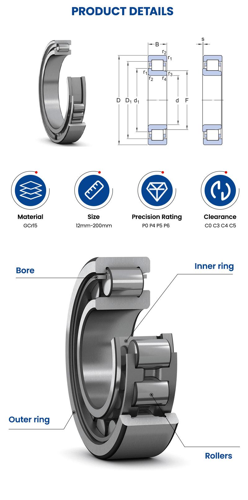 Xinhuo Bearing China Motorcycle Parts Bearing Product 475 mm Ball Bearing P4 Precision Rating Single Row Cylindrical Roller Bearing