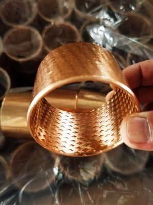 Chinese factory supply Customzied wrapped Bronze bearing bushing with diamond oil socket