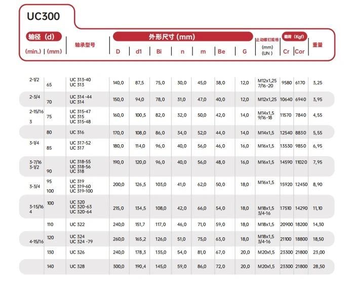 Various Series Insert Bearing and Type, Pillow Block/Mounted Bearings Erc204