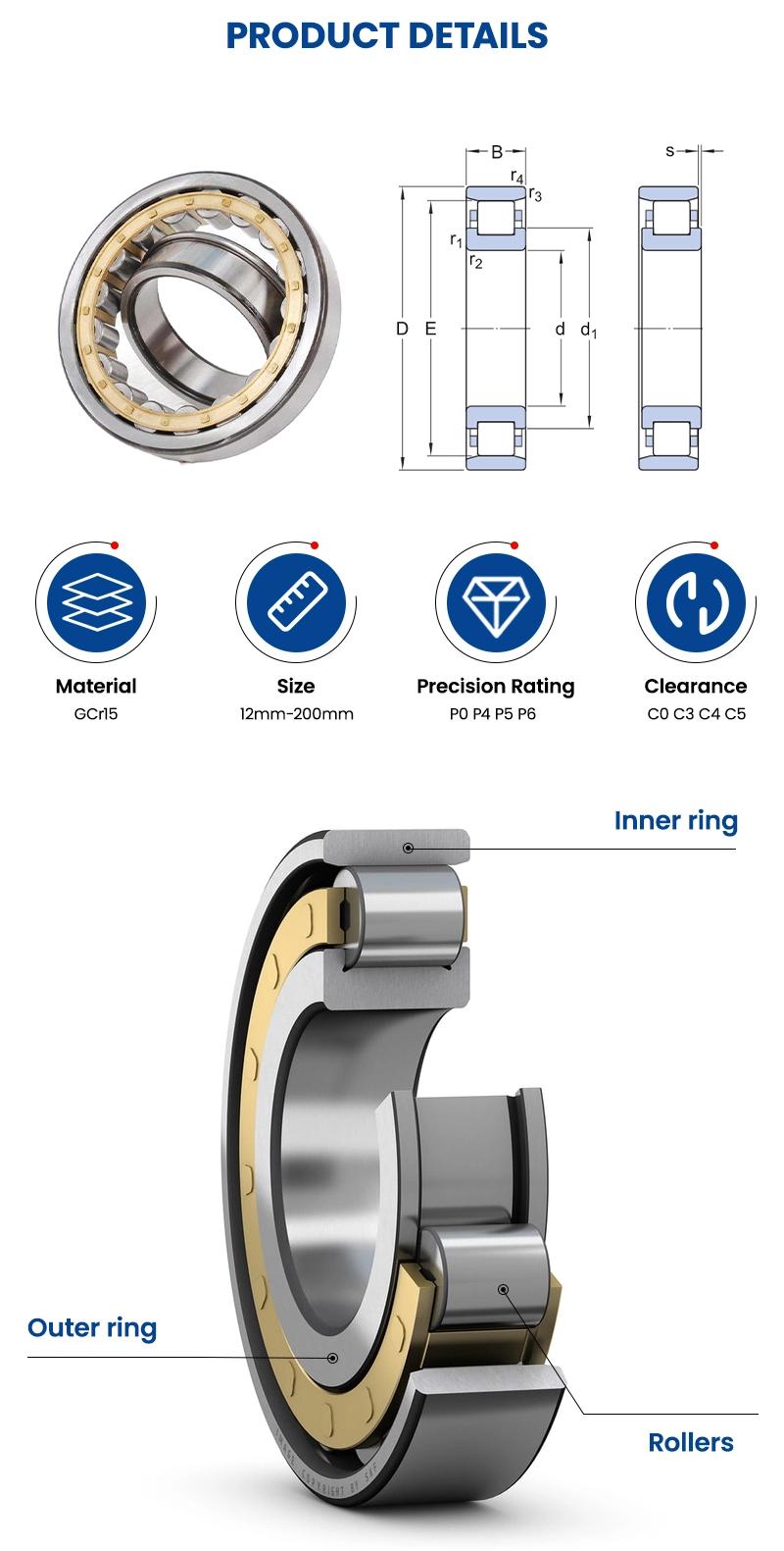 Xinhuo Bearing China Shaft Bearing OEM 12mm Od Bearing Nu218e Cylindrical Roller Thrust Bearing