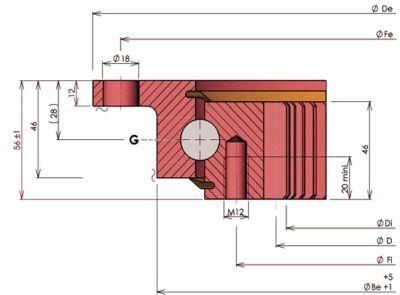 Rks. 22 0641 Flanged Slewing Ring Bearings with an Internal Gear Swing Bearing