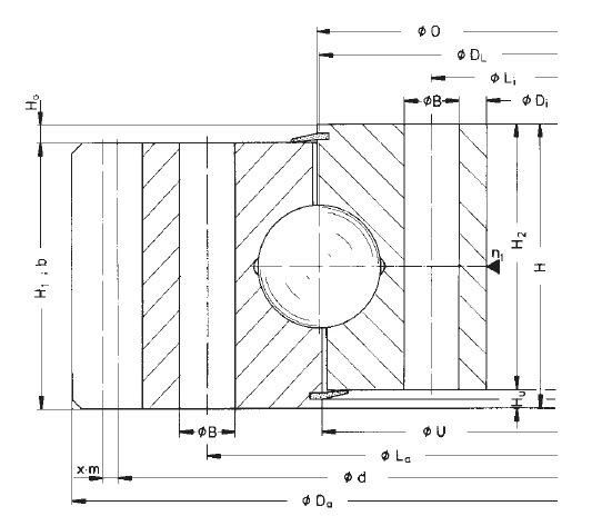 Gantry Crane Bearing Swing Bearing Ball Bearing 061.30.1320.000.11.1504 Slewing Ring Bearing with External Gear Teeth Bearing Turntable Bearing