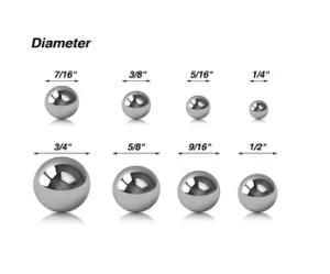 AISI316L Hard and Cheap 3.5mm 5mm 9.525mm 11.0mm 12.7mm 16mm Solid Stainless Steel Balls